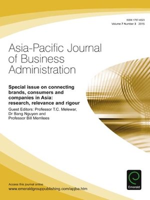 cover image of Asia-Pacific Journal of Business Administration, Volume 7, Number 3